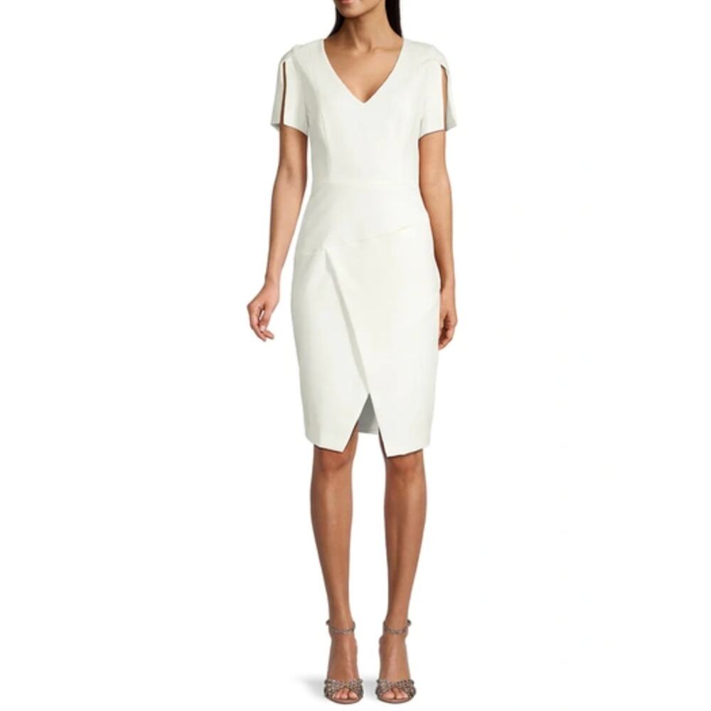 Black Halo Valor Sheath Dress Women Size 6 White NEW